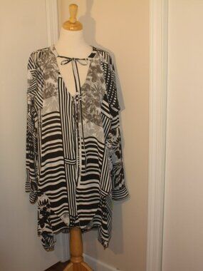 Denim 24/7 Plus Size 30W Long Length Shirt Top